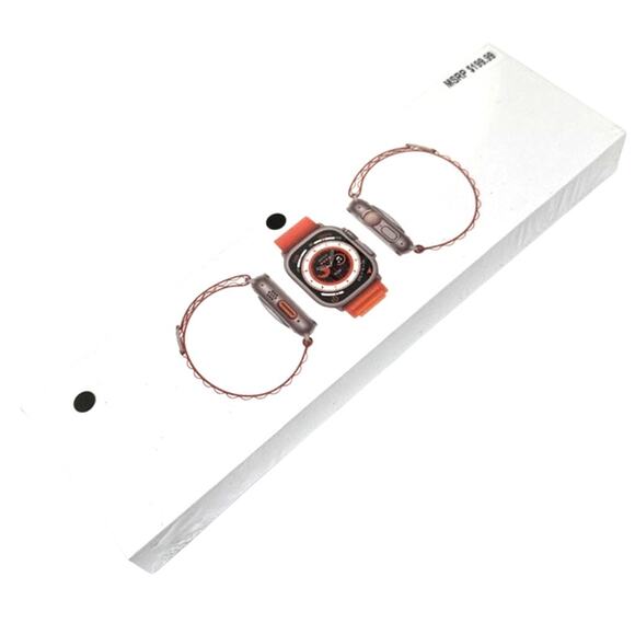Smart Watch Bluetooth Waterproof Fitness Tracker – Titanium, Orange Band - Picture 1 of 3
